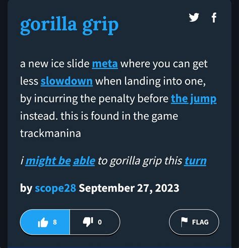 gorilla grip urban dictionary|We need to make this the top definition : r/TrackMania .